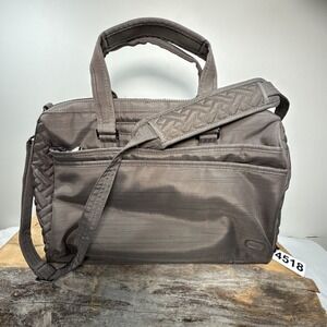 Lug Mini Bus Organized Carry All Travel Bag Bushed Pearl CrossBody Tote Luggage